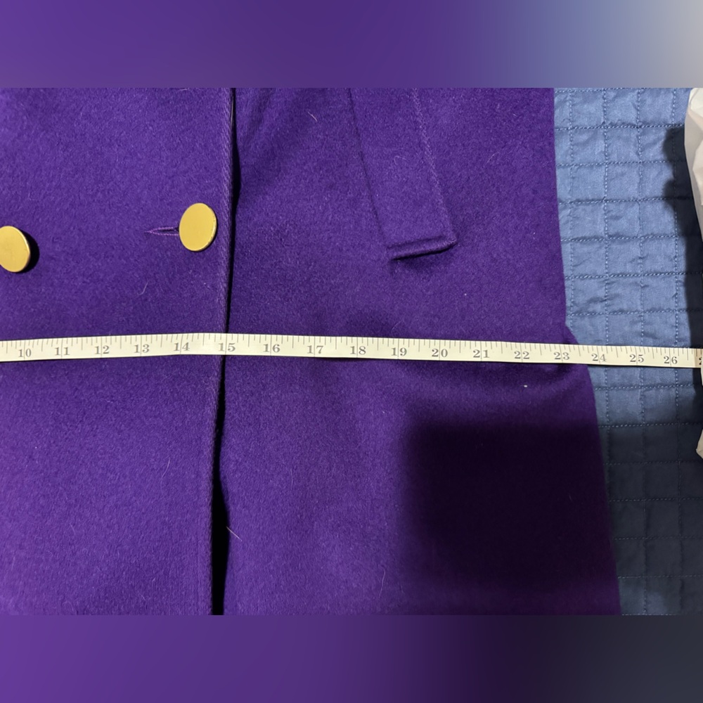 Vintage Portrait 100% Wool Purple Women's Coat - Picture 9 of 15